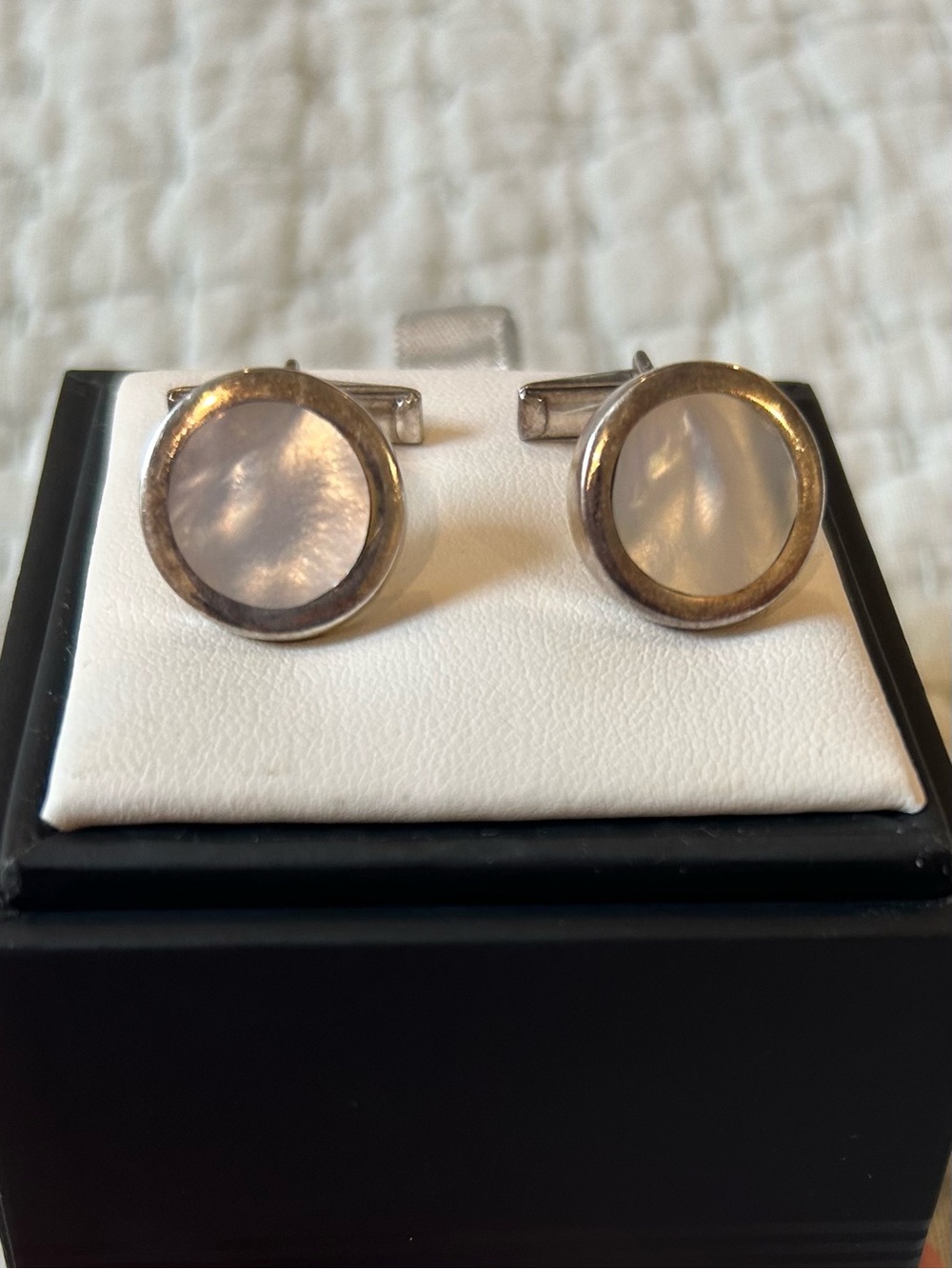 David Donahue Cufflinks. Mother of Pearl.